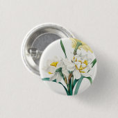 Dubbele narcis,  Pierre-Joseph Redouté, 1827 Ronde Button 3,2 Cm (Voorkant /achterkant)