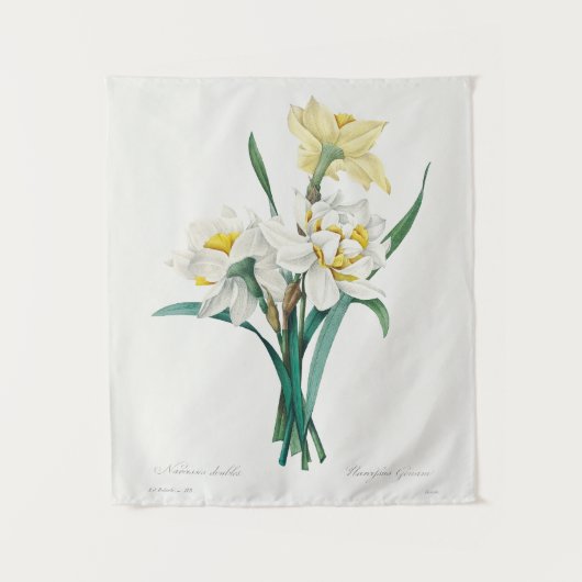 Dubbele narcis, Pierre-Joseph Redouté, 1827 Wandkleed (Voorkant)