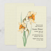 Dubbele Narcissus-uitnodiging Kaart (Voorkant / Achterkant)