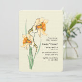 Dubbele Narcissus-uitnodiging Kaart (Staand voorkant)
