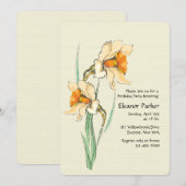 Dubbele Narcissus-uitnodiging Kaart (Voorkant / Achterkant)