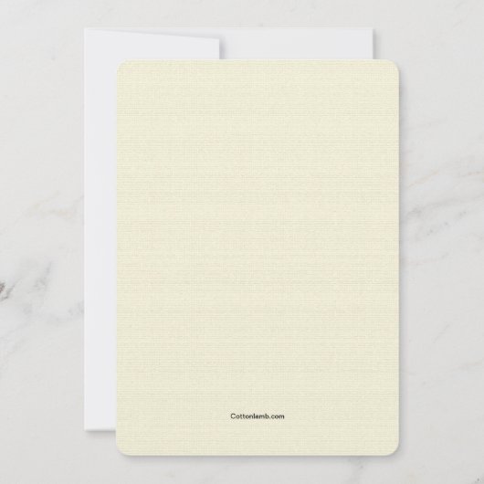 Dubbele Narcissus-uitnodiging Kaart (Achterkant)