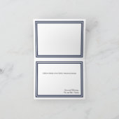 Dubbele Navy Afwerking - Bedankkaart (Binnen)