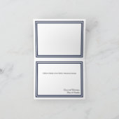 Dubbele Navy Afwerking - Bedankkaart (Binnen)