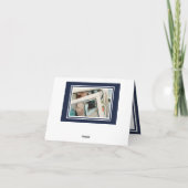 Dubbele Navy Afwerking - Dankkaart Bedankkaart (Achterkant)