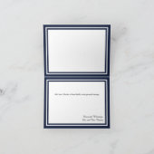 Dubbele Navy Trim - Dank u kaart (Binnen)