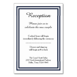 Dubbele Navy Trim - Receptie invoegen Kaart