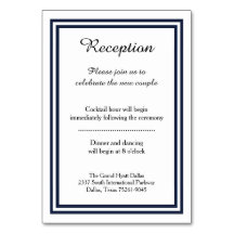 Dubbele Navy Trim - Receptie invoegen Kaart