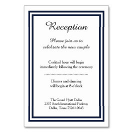 Dubbele Navy Trim - Receptie invoegen Kaart