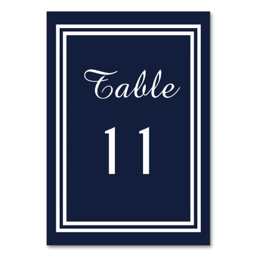 Dubbele Navy Trim - Tafel Kaart (Achterkant)