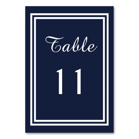 Dubbele Navy Trim - Tafel Kaart (Voorkant)
