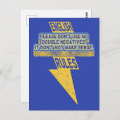 Dubbele negatieve Engelse taalvaardigheid Briefkaart (Voorkant / Achterkant)