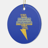 Dubbele negatieve Engelse taalvaardigheid Keramisch Ornament (Links)