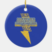 Dubbele negatieve Engelse taalvaardigheid Keramisch Ornament (Achterkant)