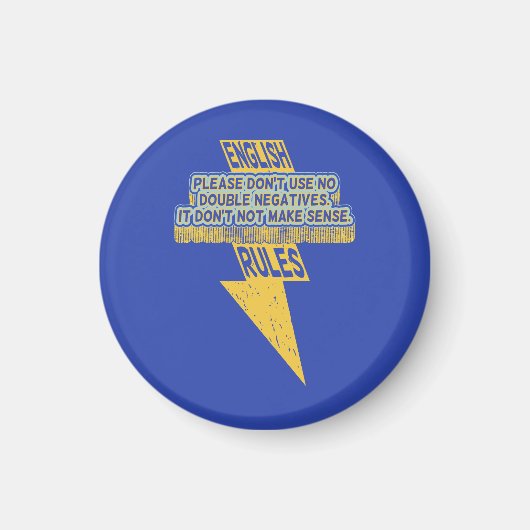 Dubbele negatieve Engelse taalvaardigheid Magneet (Voorkant)