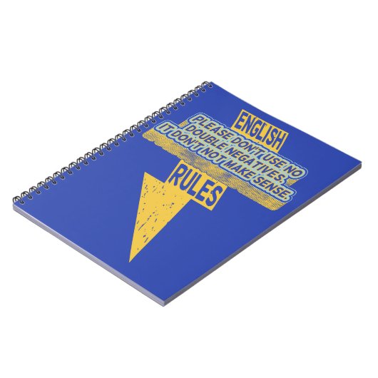 Dubbele negatieve Engelse taalvaardigheid Notitieboek (Linkerzijde)