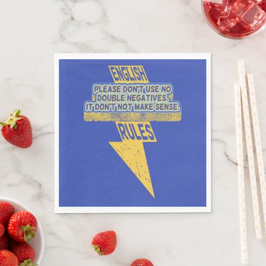 Dubbele negatieve Engelse taalvaardigheid Servet (Insitu)