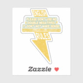 Dubbele negatieve Engelse taalvaardigheid Sticker (Vel)