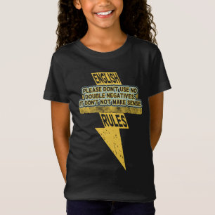 Dubbele negatieve Engelse taalvaardigheid T-shirt