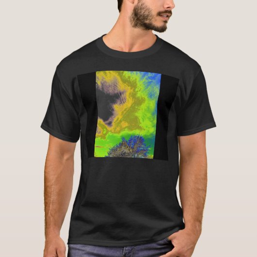 Dubbele negatieve wolken en bomen door KLM T-shirt (Voorkant)