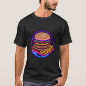 Dubbele neon cheeseburger t-shirt (Voorkant)