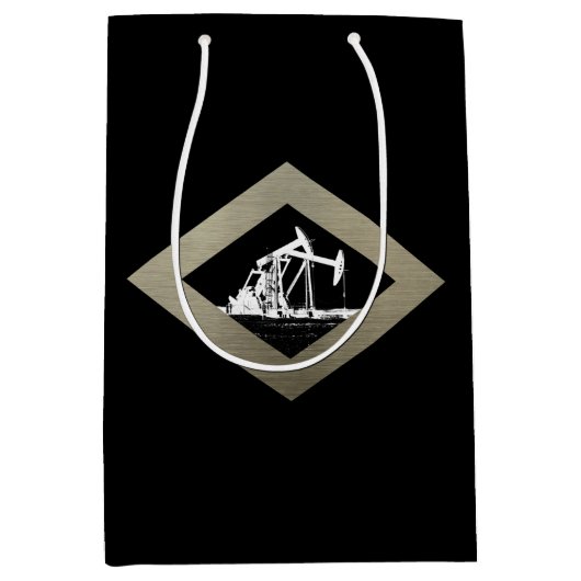 Dubbele oliepompeenheden medium cadeauzakje (Voorkant)