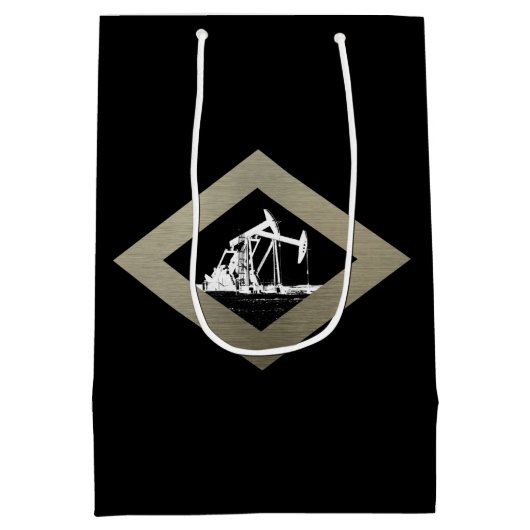 Dubbele oliepompeenheden medium cadeauzakje (Achterkant)