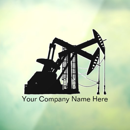 Dubbele oliepompeenheden - zwarte kleur raamsticker (Vel 3)