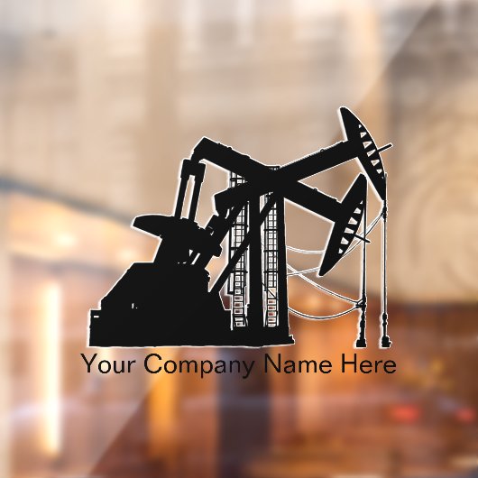 Dubbele oliepompeenheden - zwarte kleur raamsticker (Vel 2)