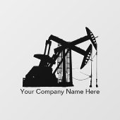 Dubbele oliepompeenheden - zwarte kleur raamsticker (Vel)