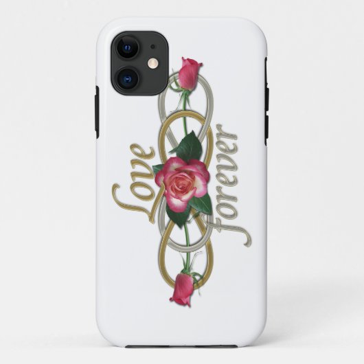 Dubbele oneindige Rozen liefde voor altijd Case-Mate iPhone Case (Achterkant)