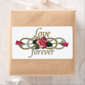 Dubbele oneindige Rozen liefde voor altijd Etiket (Insitu)