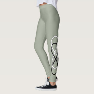 Dubbele oneindige zwart-wit + uw ideeën leggings