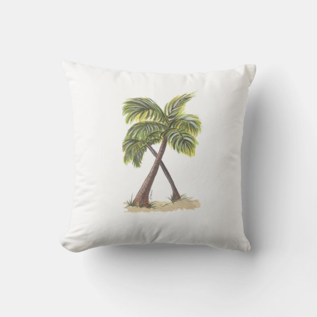 Dubbele Palms Pillow Kussen (Voorkant)