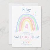 Dubbele pasteienregenboogfeest kaart (Voorkant)