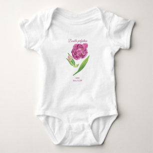 Dubbele perfectie lila-magenta tulp naamdatum romper