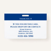 Dubbele persoonlijke ID-kaart voor persoonlijk geb Badge (Achterkant)