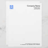 Dubbele pijl - Baby Blue Custom Briefhoofd (Voorkant / Achterkant)