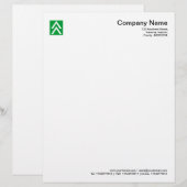 Dubbele pijl - groen gepersonaliseerd briefhoofd (Voorkant / Achterkant)