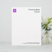 Dubbele Pijl - Paars Briefhoofd (Staand voorkant)