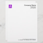 Dubbele Pijl - Paars Briefhoofd (Voorkant / Achterkant)