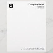 Dubbele pijl - zwart custom briefhoofd (Voorkant)