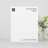 Dubbele pijl - zwart custom briefhoofd (Staand voorkant)