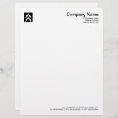 Dubbele pijl - zwart custom briefhoofd (Voorkant / Achterkant)