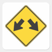 Dubbele pijlstok vierkante sticker (Voorkant)