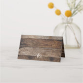 Dubbele plaatskaarten | Rustiek hout citroen bruil Plaatskaartje (Achterkant)