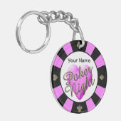 Dubbele pokerchipSleutelhanger Sleutelhanger (Voorkant Links)