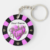 Dubbele pokerchipSleutelhanger Sleutelhanger (Achterkant)