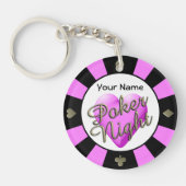 Dubbele pokerchipSleutelhanger Sleutelhanger (Voorkant)