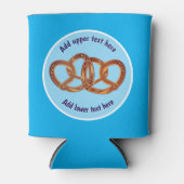 Dubbele Pretzel - dorstige zoute snacks met elke t Blikjeskoeler (Voorkant)